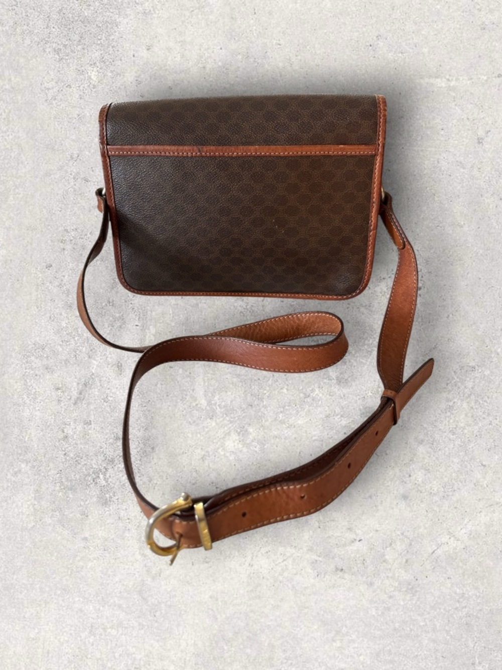 Celine Brown Leather Crossbody Bag with Ring Hardware - Picture 6 of 9